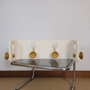 Modern coat stand / Yellow hooks / Fiarm / Italy/ 1960s / retro hooks /