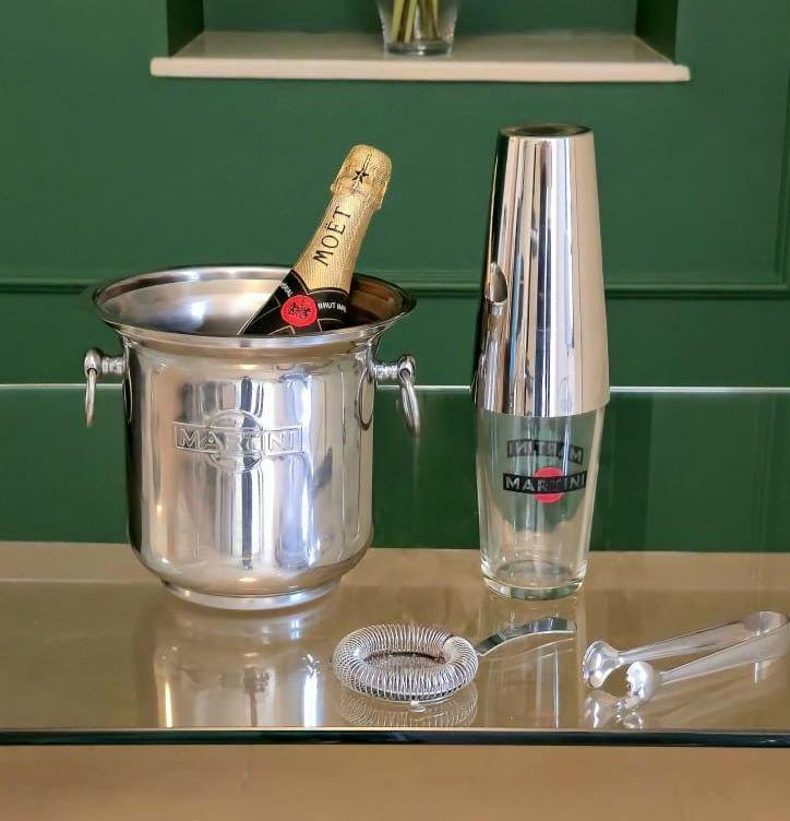 ESGT Seau À Glace À Vin en Verre, Seau À Champagne en Cristal Portable ESGT Seau À Glace À Vin en Verre, Seau À Champagne en Cristal Portable