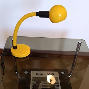 Desk lamp / Yellow Table Lamp from Veneta Lumi / Italy, 1970s / mid century table lamp / space age