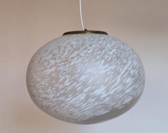 Luminária pendente vintage em vidro espiral de Murano / pendente grande / Murano / Itália, anos 70