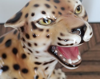 Figurines / Leopard figurines in cheramic / 50-60s / made in Sweden/ made for RBA