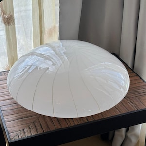 Murano mushroom / wall lamp striped authentic swirl glass / Italy / 80s