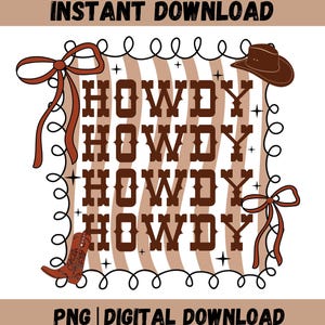 Howdy Png, Western Desgin, Preppy cowgirl Png, Western Country Cowgirl Howdy PNG, Western Shirt png, Western Cowgirl png, Western Png.