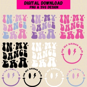 Dans mon lot de png de svg de l&#39;ère de la danse, png svg drôle à la mode rétro, chemise de danse Png, danse png, chemise de danse pour filles, fichiers Png de danse, sublimation.