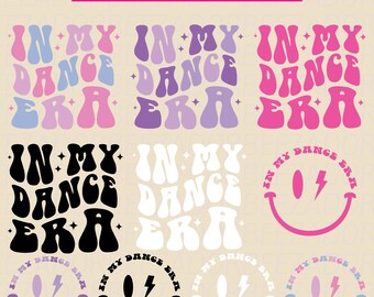 Dans svg png bundel, retro trendy grappige svg png, dansshirt png, dans png, dansshirt voor meisjes, dans png-bestanden, sublimatie.