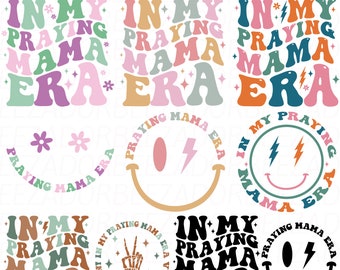 Praying mama svg-png bundle, praying mama svg, praying mama png, praying mama shirt, retro groovy praying mama svg, religious png.