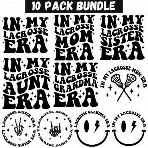 In meinem Lacrosse Era svg-png Bündel, in meiner Lacrosse Mom Era svg, Lacrosse Tante Era png, Lacrosse Schwester svg, Lacrosse Oma Sublimations png.
