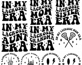 lacrosse svg-png bundel, lacrosse moeder svg, lacrosse tante png, lacrosse zus svg, lacrosse oma sublimatie png.