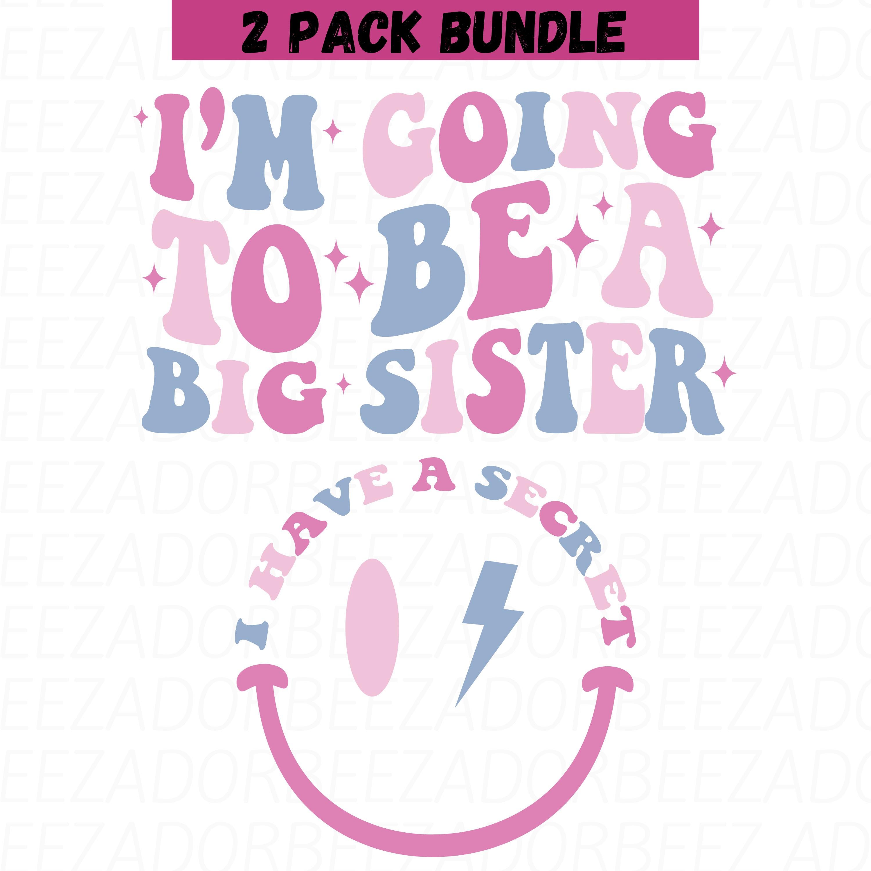 Personalized "Keep Calm I'm Going To Be A Big Sister" Kids T-Shirt – White, 100% Cotton, Handmade