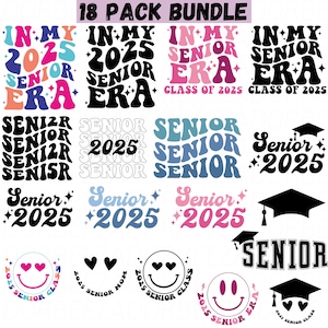 En mi clase de la era senior de 2025 SVG PNG paquete, Senior 2025 SVG, Senior Era Svg, Graduación 2025 png, Senior Shirt Svg, High School Svg.