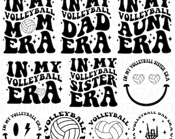 Paquete SVG PNG de voleibol, mamá de voleibol Svg, hermana de voleibol Svg, camiseta de amante del voleibol (descarga digital)