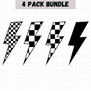 Lightning bolt svg, thunder bolt png bundle, checkered thunder svg png, thunder svg png, checkered lightning bolt cricut cut file.