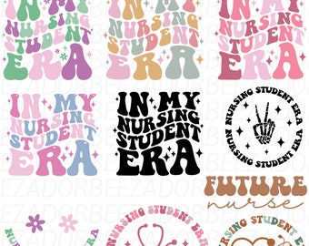 Nursing Student SVG PNG Bundle, Nursing School Shirt Png, Future Nurse Shirt Design, Nurse Life Svg Png, Nurse Digital Download.