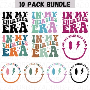 In my thirties era svg png, thirties era svg, thirties era png, 30th Birthday png sublimation, thirties clipart, retro wavy thirties era svg