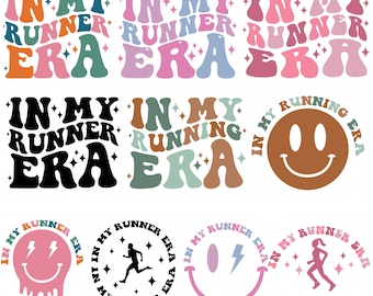 In meiner Läufer-Ära SVG, Lauf-EPS, lustiges Lauf-T-Shirt, Sport-Geschenk, lustiges Logo, lustiges Logo, lustiges Logo.