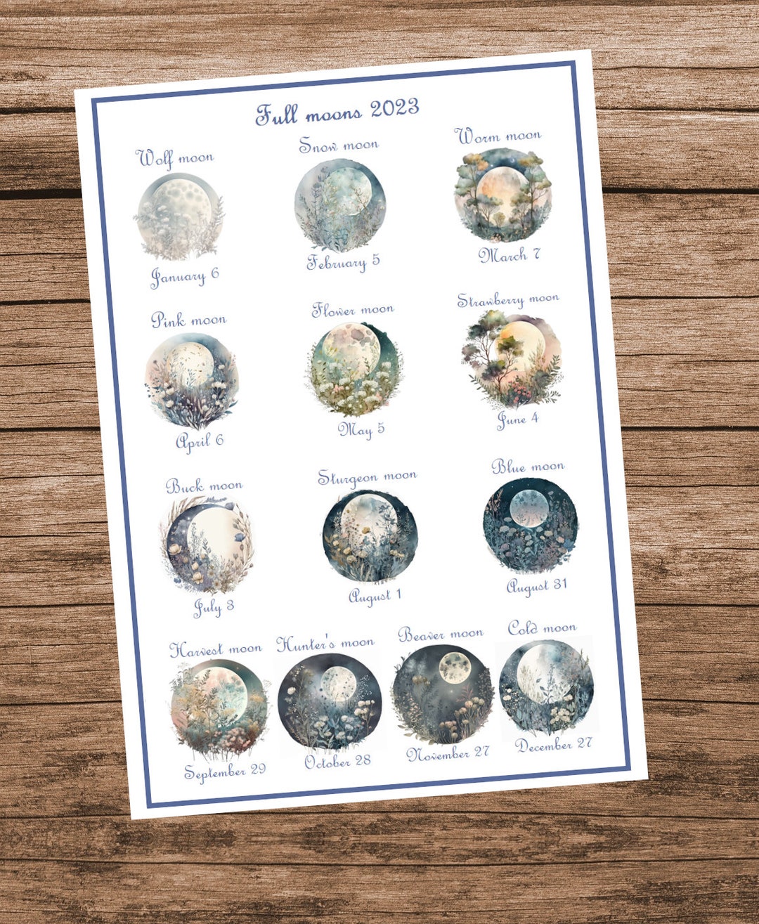 full-moon-calendar-2023-printable-calendar-with-the-super-etsy