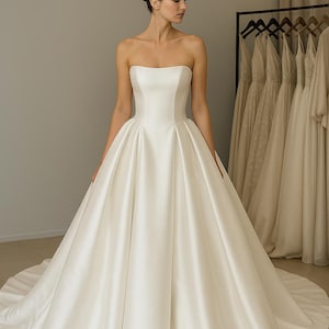 Classic Satin Ballgown Wedding Dress