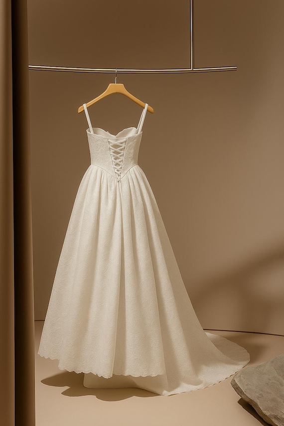 Romantic Lace Corset Wedding Dress with Train Romantic Lace Corset Wedding Dress with Train