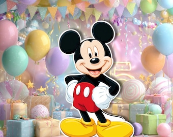 Mickey Mouse Birthday Party Cutout: High-Resolution Digital Download