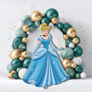 Cinderella Cutout: Princess Birthday Party Decoration (Digital Download PNG File)