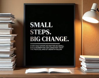 Motivierendes Zitat Wandkunst | Poster für Büro und Büro | Druckbare Tapete | Digitaler Download