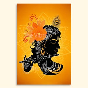 Herr Krishna | Shri Krishn Ji Vektorgrafik | Göttliche Kunst des Gottes Krishna | Hochauflösender Druck | Digitaler Download