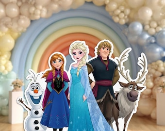 Frozen Character Cutout : Event Decoration Stand Up Prop PNG (Digital Download)