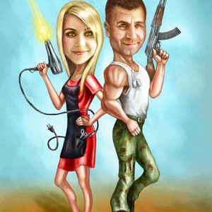 Caricature from Photo, Digital Portrait, Gifts for Friends, Caricature Portrait, Personalized Gift, Caricature, Custom Caricature,Caricature