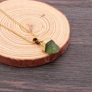 Raw Green Fluorite Pendant • Natural Crystal Necklace • Heart‑Chakra Healing Jewelry •Beautiful Handmade Jewelry • Best Gift For Her