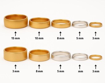 Minimalist Gold and Silver Band Ring – Unisex Wedding Promise Ring