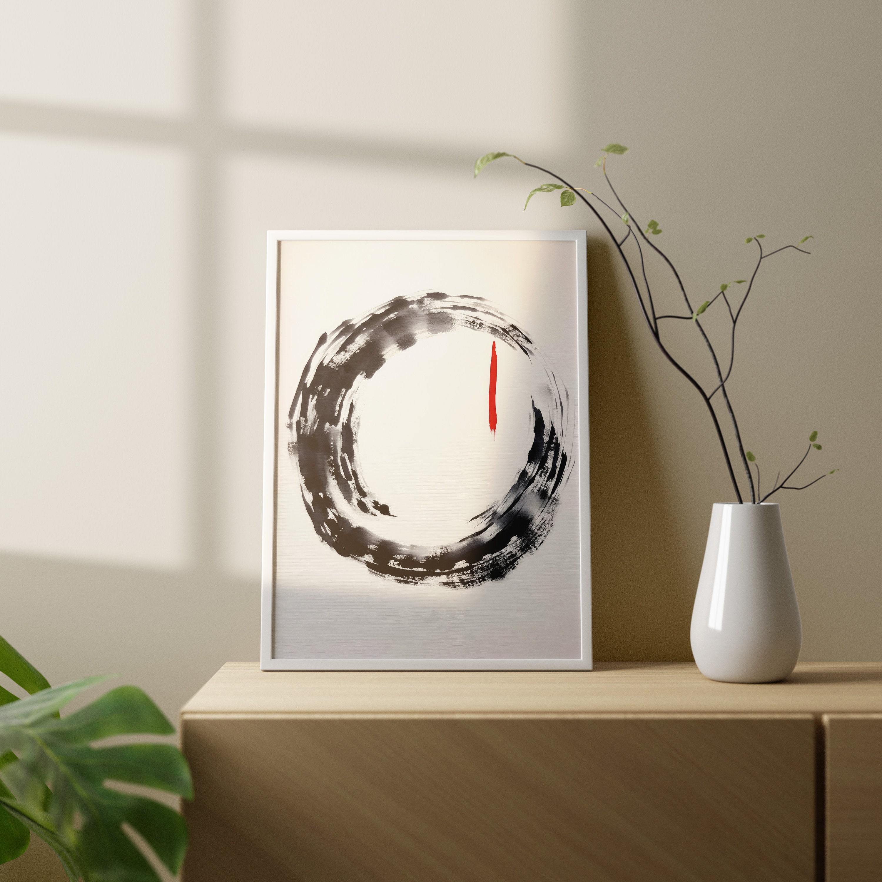 Japanese Enso Circle Wall Art | Japanese Modern Wall Print | Zen ...