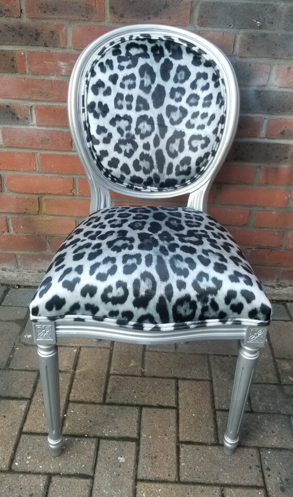 Snow leopard accent chair sale