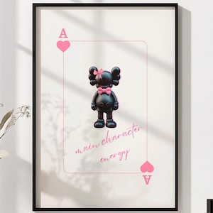 Póster de decoración del hogar con estilo de personaje principal, energía, HBIC, minimalista, decoración de pared de oficina, arte pop, minimalista, de moda, regalo feminista exitoso