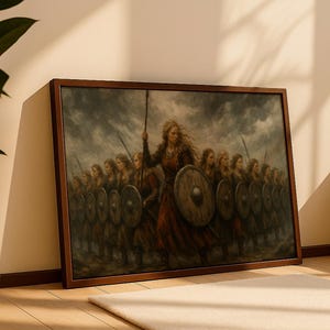 Viking Shieldmaiden Print: Norse Mythology Feminist Warrior Art