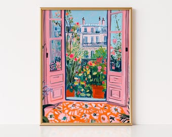 Henri Matisse Parisian Window Print: Fauvism Style, Colorful Home Decor