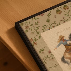 Estampado floral de vaquera vintage: decoración de equitación del oeste imagen 7