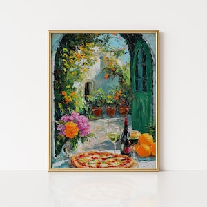 Al Fresco Italian Landscape Print: Mediterranean Doorway, Earth Tones