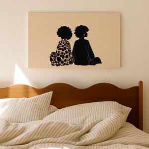 Boho Friends Afro Painting Print: Ethnic Fashion Art, Abstract Afrocentric Home Decor image 14