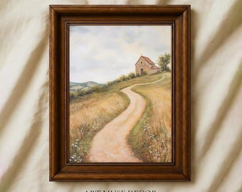 French Country Farmhouse Print: Vintage Cottagecore Wall Art