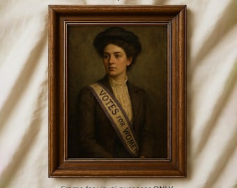 Grafika artystyczna sufrażystki: Portret feministki w stylu vintage, Głosy dla kobiet