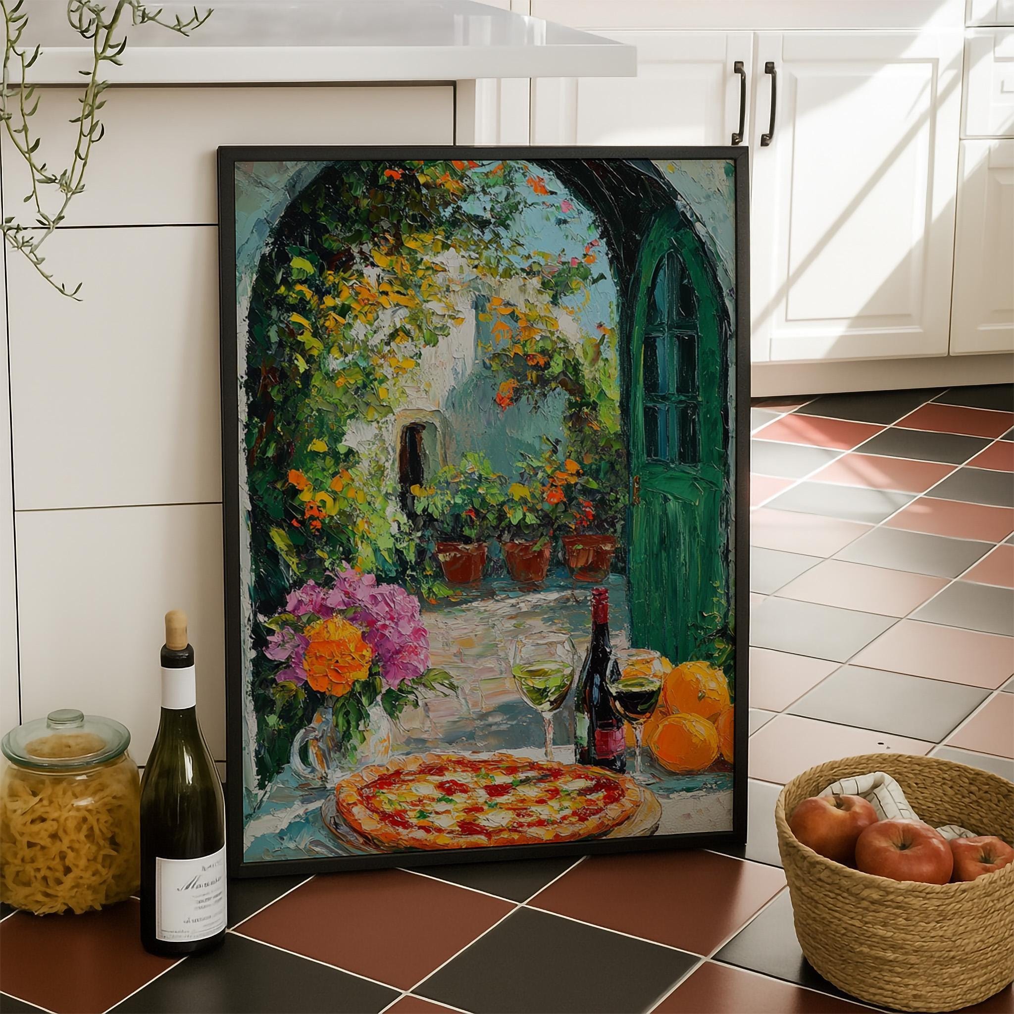LA PITTURA ITALIANA　イタリアの絵画 Amazon.co.jp: UTOP-art イタリア都市景観抽象壁アート作品:地中海都市