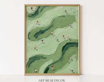 Minimalistisch tennisschilderij: sportmuurkunst, decor countryclub