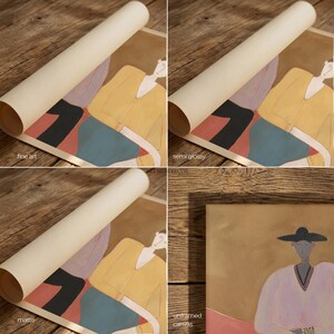 Afrocentric Couple Art Print: Boho Ethnic Wall Decor image 3