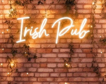 Irish Pub Neon Schild, Custom Neon Schild, Neon Schild, handgemachte Neon Kunst, Led Home Dekor, Bar Schild, Nachtlichter, Restaurant Neon Schild