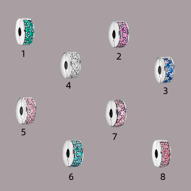 Stopper Spacer Clip Charm. Supplied with free Velvet Pouch. Stopper Charm Fits all European Bracelets image 8