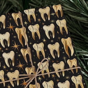 Dentist & Dental Hygenist Wrapping Paper - Themed Gift Wrap - Sophisticated, Funny, Unique Design Gift Wrap for Dental Professionals