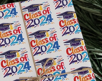 Papier cadeau promotion 2024 - Emballage cadeau de fin d'études pour les seniors diplômés !