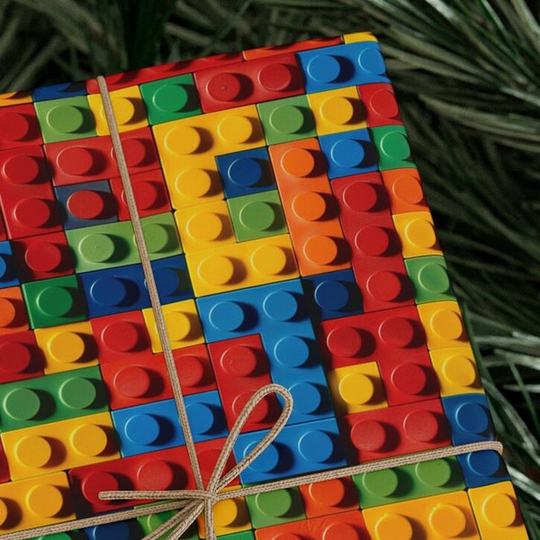 Kids' Lego Wrapping Paper - Perfect Birthday Gift Wrap for Lego Lovers, Ideal for Kids' Presents involving Legos