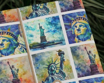 Statue of Liberty Wrapping Paper - Celebrate Freedom with Iconic, Patriotic Gift Wrap for All Occasions