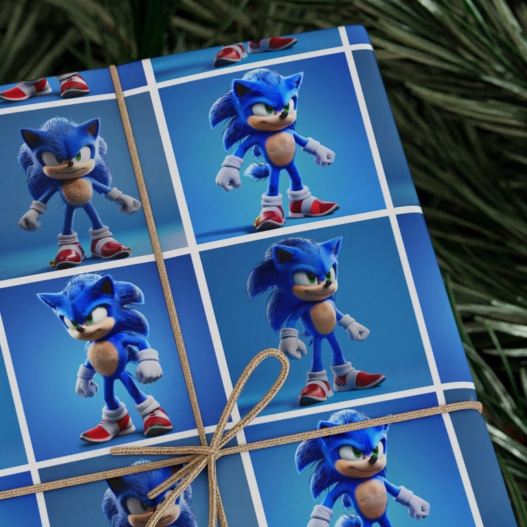 Sonic the Hedgehog Wrapping Paper Kids' Birthday Gift Wrap Vibrant
